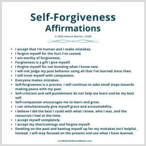 Self Forgiveness Worksheets, Self Forgiveness Affirmations, Codependency Signs, Forgiveness Affirmations, Forgiveness Lesson, Stop Criticizing, Sharon Martin, Easter Poems, Self Forgiveness