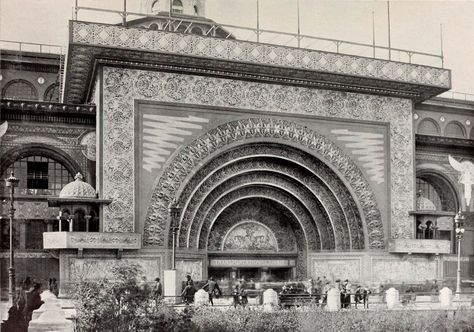 ARCHI/MAPS — Louis H. Sullivan’s Transportation Building at the... Columbian Exposition 1893, Louis Sullivan, World's Columbian Exposition, Chicago Tours, Chicago City, White City, World's Fair, School Architecture, Barcelona Cathedral