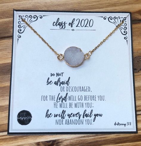 Christian Graduation Gifts, Student Quotes, Graduation College, Church Gifts, Necklace For Girls, Graduation Necklace, Diy Gifts For Friends, Christian Cards, College Graduation Gifts