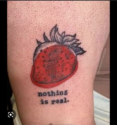 Strawberry Fields Tattoo, Nothing Is Real, Forever Tattoo, Strawberry Fields Forever, Dad Tattoos, Soft Pretzels, Strawberry Fields, Future Tattoos, Infinity Tattoo