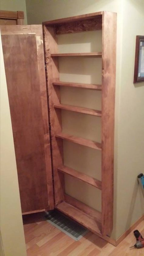 Shallow Pantry, Door Storage, Diy Home Improvement, Ideas Bathroom, Custom Cabinets, Diy Kitchen, 인테리어 디자�인, Bathroom Storage, The Door