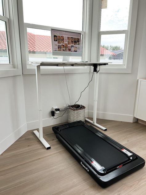 Amazon standing desk #ad Office Treadmill Desk, Standing Desk Treadmill Office, Desk Treadmill, Walking Desk Treadmills, Under Desk Treadmill, Standing Desk Treadmill, Walking Pad Treadmill Desk, Walking Desk, White Standing Desk