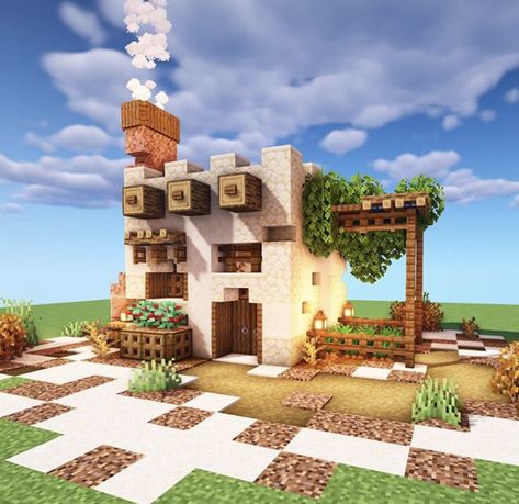 Minecraft Kale, Minecraft Castle Blueprints, Minecraft Building Blueprints, Minecraft Starter House, Build Minecraft, Minecraft Houses Survival, Starter House, Minecraft Structures, Bangunan Minecraft