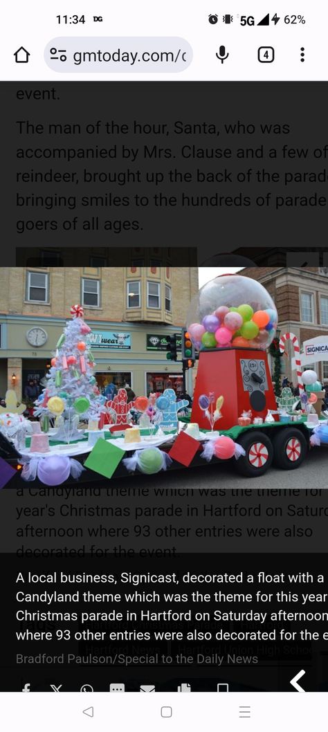 Christmas Through The Decades Parade Float, Through The Decades, Parade Float, Christmas Parade, Bring Up, Cheerleading, Reindeer, Float, Projects To Try