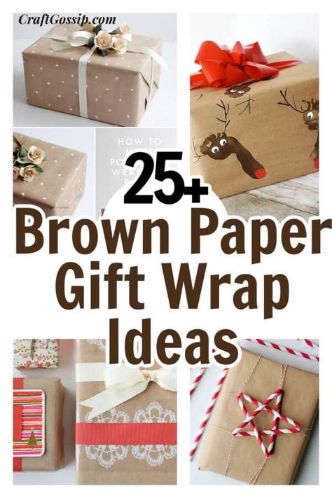 Diy Christmas Wrapping Paper, Paper Bag Wrapping, Reindeer Diy, Christmas Wrapping Diy, Brown Paper Lunch Bags, Gift Wrap Organization, Brown Paper Wrapping, Holidays Recipes, Baby Gift Wrapping