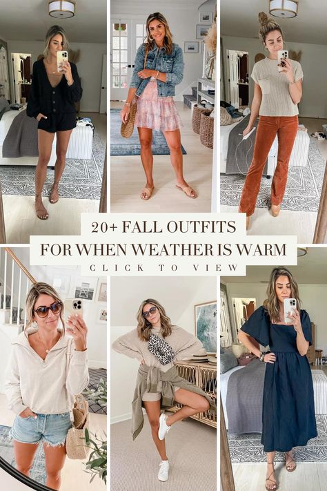 Fall In Hot Weather Outfits, Thanksgiving Outfits For Hot Weather, Cute Florida Fall Outfits, Fall Clothes For Hot Weather, Cute Fall Outfits Warm Weather, Casual Fall Outfits Warm Weather, Fall Outfits Warm Weather Casual, Fall Outfits Women Warm Weather, Fall Outfits In Warm Weather