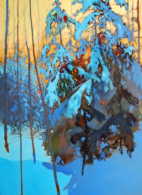 Winter Landscape Painting, 수채화 그림, Landscape Artwork, Canadian Art, Abstract Landscape Painting, Landscape Artist, Winter Landscape, Tree Art, Tree Painting