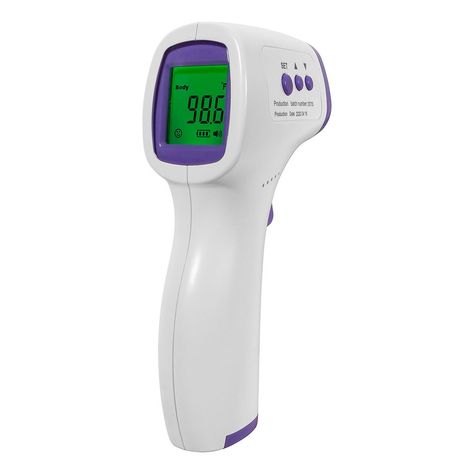 "The Escali Infrared Forehead Thermometer is specifically designed to measure body temperature without any contact to the subject's skin. The Escali Infrared Forehead Thermometer is specifically designed to measure body temperature without any contact to the subject's skin.  Safely measure the amount of infrared heat radiating off the forehead for reliable measurements within 1 second Switch to Object Mode to check the temperature of items such as baby's milk or coffee to ensure they are safe to Forehead Thermometer, Outdoor Thermometer, Baby Milk, Body Temperature, Light Purple, Milk, Heat, Skin, Coffee