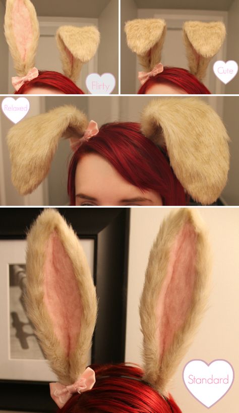 Bunny Ears (Pose-able) - Kitten's Playpen Rabbit Costume, Pet Spaces, Lola Bunny, Pet Play, Bunny Costume, Cosplay Tutorial, Cosplay Diy, Cosplay Tips, Bunny Ears