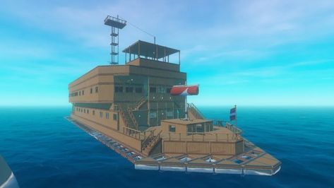 Raft Game Builds, Raft Game Building Ideas, Raft Building, Raft Boat, Building Ideas, Willis Tower, Rafting, Game Design, House Ideas