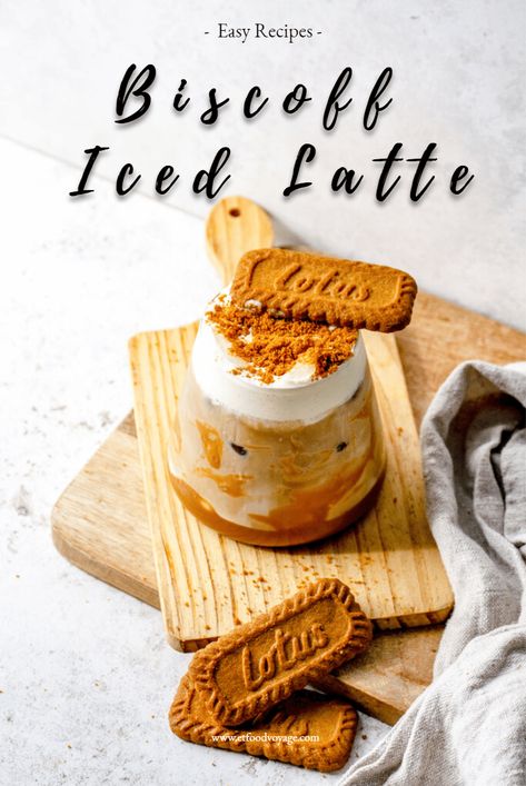 Summer Latte Recipes, Cafe Drinks Ideas, Homemade Whipped Cream Easy, Whip Cream Recipe, Biscoff Latte, Easy Homemade Whipped Cream, Iced Latte Recipe, Ice Latte, Iced Lattes