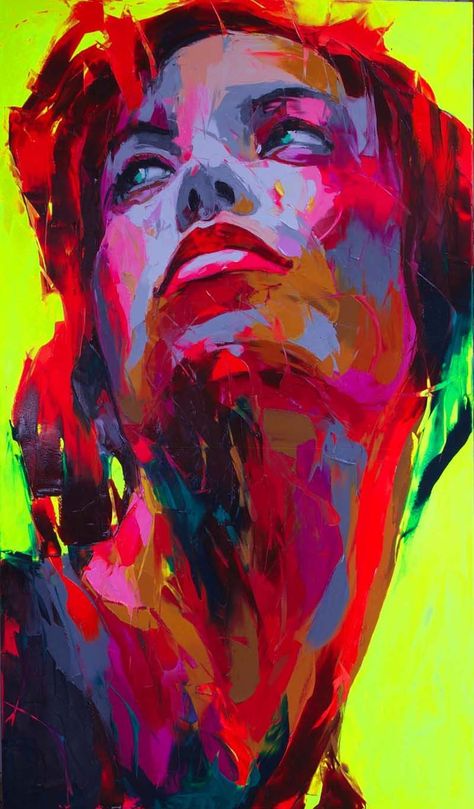 YELLOW by NIELLY FRANCOISE, via Behance Francoise Nielly, Illustration Kunst, Figurative Kunst, Awesome Artwork, Fantasy Portraits, Colorful Portrait, Art Et Illustration, Abstract Portrait, Art And Illustration