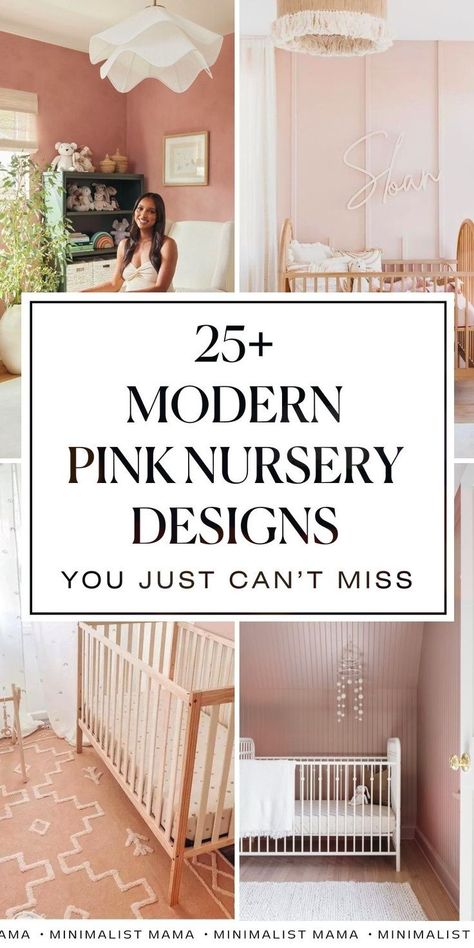 On the hunt for modern nursery ideas and nursery inspiration? If your heart is set on a pink nursery, you're in the right place - I've hand-picked my fav pink nurseries & baby room ideas for 2025 and you need to see them - these ideas are perfect for baby girl nursery (girl nurseries), including nursery decor, nursery paint colors, nursery furniture and more! Baby Girl Nursery Paint Colors, Paint Colors Nursery, Pink Nursery Paint, Nursery Ideas Pink, Pink Nurseries, Pink Nursery Ideas, Modern Nursery Ideas, Pink Nursery Room, Pink Baby Nursery