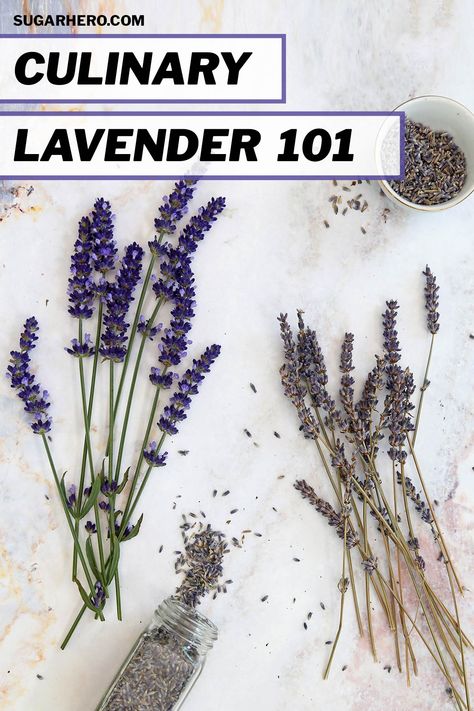 How To Make Lavender Extract, Lavendar Syrup Recipes, Lavender Sugar Recipe, Gluten Free Lavender Recipes, What To Do With Dried Lavender, Lavender Sourdough, Lavendar Recipe, Lavender Sugar Cookies, Lavender Treats