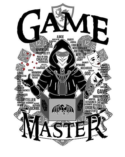 The game master. A teller of stories, a judge of rules and the creative force behind an RPG game. / Also available in white. • Also buy this artwork on wall prints, apparel, stickers, and more. Creativity Ideas, Vertical Poster, Game Master, Coloring Pages, For Sale, White, Black, Colouring Pages