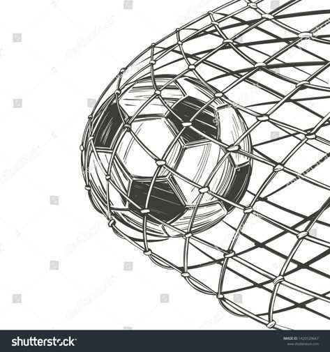 football, soccer ball, goal came in the gate, win, sports game, emblem sign, hand drawn vector illustration sketch #Ad , #Ad, #gate#win#sports#goal Football Ball Drawing, Soccer Goal Drawing, Football Art Drawing, Football Drawings, Soccer Post, Soccer Tattoos, Soccer Drawing, Football Tattoo, Sketch Style Tattoos