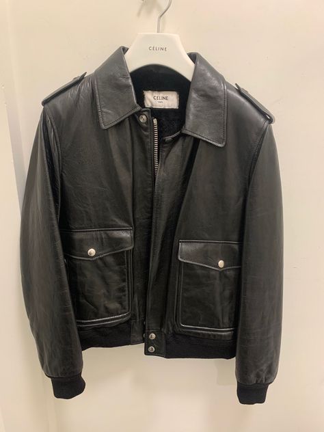 Aviator Shearling Jacket in Black Men's Outerwear, Shearling Jacket, Mens Outerwear, Leather Jackets, Leather Jacket, Product Description, Brand New, Skin, Leather