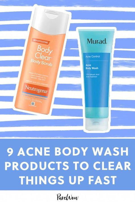 9 Acne Body Wash Products to Clear Things Up Fast #purewow #skincare #acne #beauty #OilySkinCare Body Wash Products, Acne Beauty, Clear Things, Acne Body Wash, Chest Acne, Clinique Acne Solutions, Back Acne, Best Body Wash, Skincare Acne