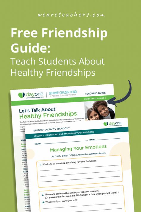 Teach your students about maintaining healthy friendships with these free lessons on managing emotions, learning boundaries, and more. Friendship Boundaries, Friendship Drama, Healthy Friendships, Middle School Drama, Motivation Techniques, Social Emotional Learning Lessons, Effective Classroom Management, Teaching Elementary School, Classroom Management Tool