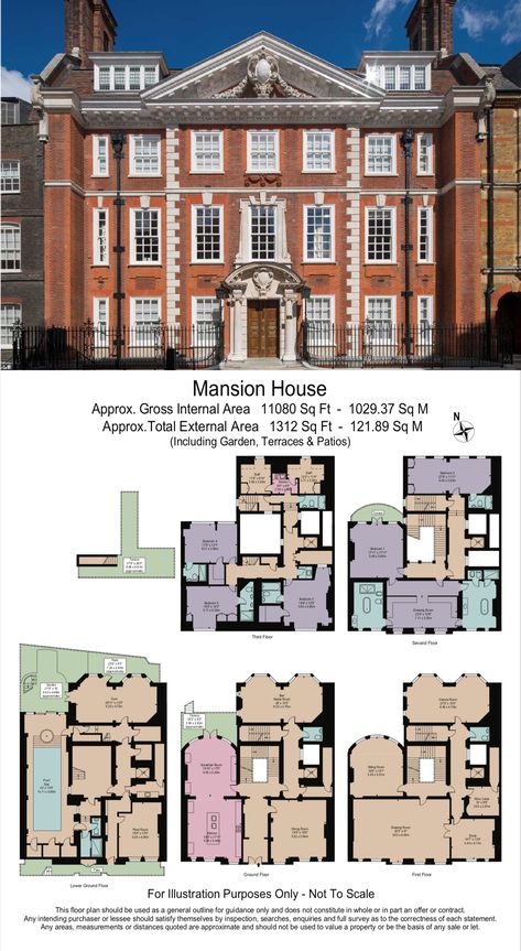 7 bedroom property for sale in Mansion House, Westminster SW1P - £29,950,000 Old Mansion Floor Plans, Mansion Blueprints, Victorian House Floor Plans, Mansion Layout, Mansion Plans, Minecraft Houses Blueprints, House Plans Mansion, Mansion House, Mansion Floor Plan