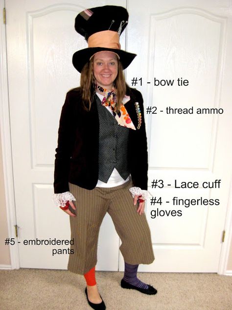 Craft with Confidence: The Mad Hatter Accessories Easy Mad Hatter Costume, Mad Hatter Accessories, The Mad Hatter Costume, Mad Hatter Diy Costume, Mad Hatter Outfit, Diy Costumes Men, Hatter Costume, Mad Hatter Costume, Movie Halloween Costumes