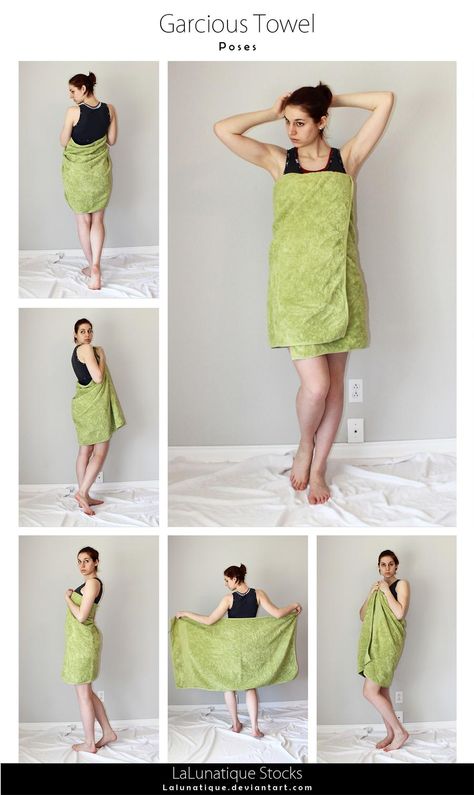 STOCK - Gracious Towel by LaLunatique on DeviantArt Action Pose Reference, Figure Reference, Female Pose Reference, Human Reference, Body Reference Poses, Human Poses Reference, Figure Poses, Poses References, Human Poses