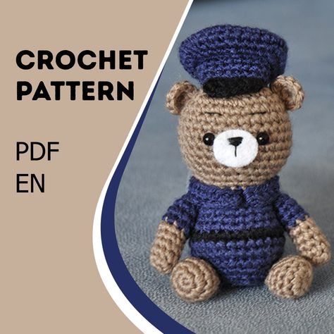 Police Police, Amigurumi Plush, Birthday Boys, Police Officer Gifts, Boys Gift, Toy Crochet, Birthday Gifts For Boys, Policeman, Pattern Crochet