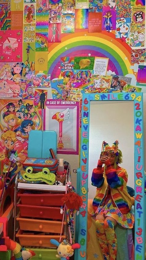 Room Aesthetic Simple, Kid Core Room, Kawaii Gamer Room, Room Ideas Kawaii, Aesthetic Korean Room, Room Inspo Kawaii, Black Japandi, Kawaii Bedroom Aesthetic, Korean Room Aesthetic