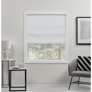 Arlo Blinds White Cordless Bottom Up Blackout Fabric Roman Shade 24 in. W x 60 in. L (Actual Size)-04RBA240600 - The Home Depot Textured Window Treatments, Window Roller Blinds, Blackout Roman Shades, Beautiful Blinds, Fabric Roman Shades, Cordless Roman Shades, Blackout Shades, Roman Shade, Exclusive Home