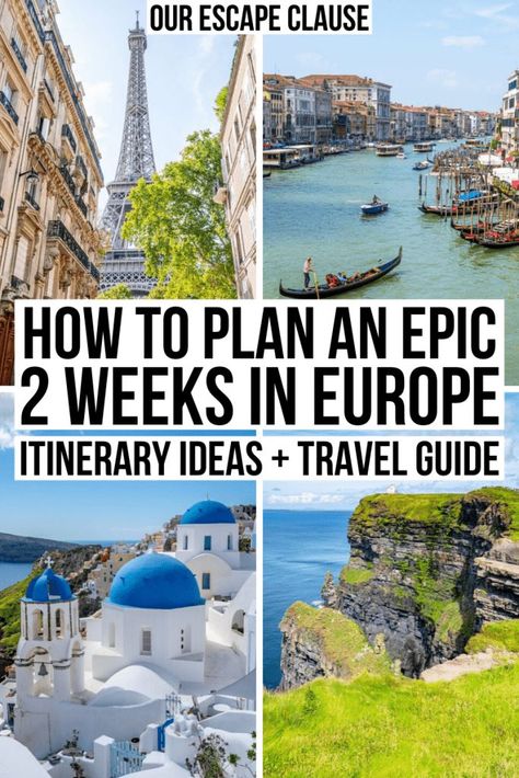 How to plan an epic 2 weeks in Europe: the ultimate travel guide for Europe, with plenty of 2 week Europe itinerary ideas to choose from!   #europetravel #traveltips 2 Week Backpacking Europe, Best Europe Itinerary 2 Weeks, Visiting Europe First Time, How To Plan For A Trip, 12 Days In Europe Itinerary, Europe Itinerary 3 Weeks, How To Travel Europe, 3 Week European Travel Itinerary, Best Way To Travel Europe