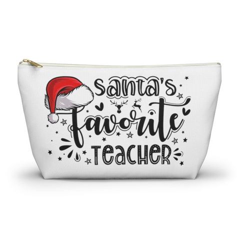 Check out this item in my Etsy shop https://www.etsy.com/listing/1319511288/santas-favorite-teacher-pouch-teacher Makeup Pencil, Classroom Teacher, Santa Claus Hat, Favorite Teacher, Diamond Bar, Pencil Cases, Teacher Christmas, Soft Bristle Brush, Travel Cosmetic Bags