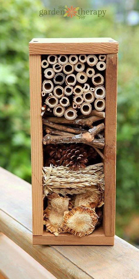 Bug House, Bad Bugs, Hotel Garden, Winter Vegetables Gardening, Garden Therapy, Bee Hotel, Insect Hotel, Bug Hotel, Mason Bees