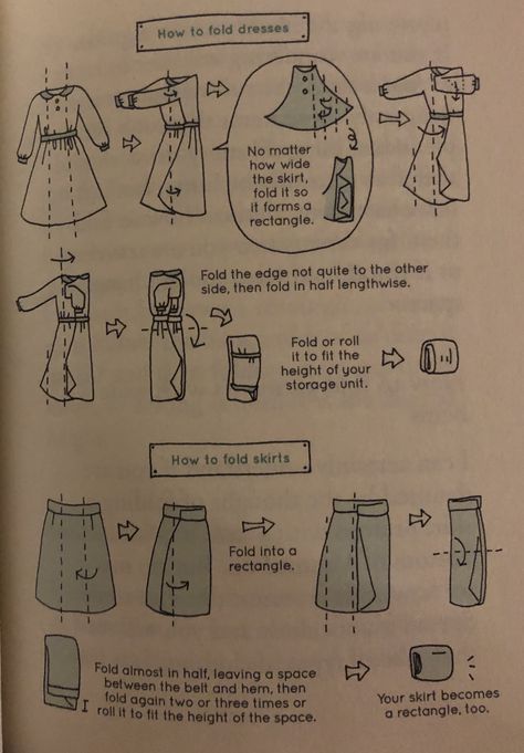 KonMari - folding dresses and skirts Fold Skirts To Save Space, Folding Skirts, Folding Dresses, First Home Essentials, Konmari Folding, Folding Hacks, Wardrobe Organization, Singlet Dress, Declutter Checklist