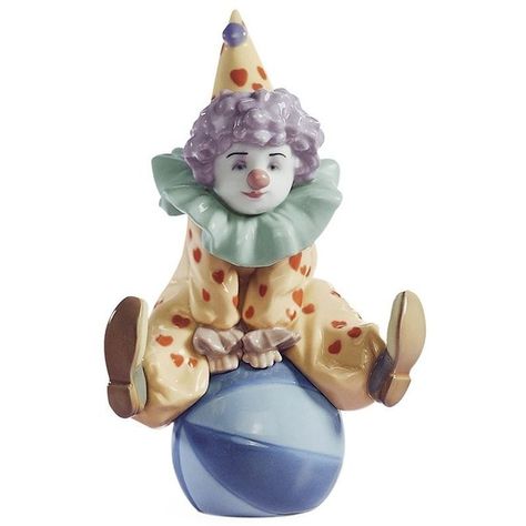 Clay Clown, Clown Collection, Clown Statue, Clown Stuff, Porcelain Dolls Value, Lladro Porcelain, Send In The Clowns, Lladro Figurines, Cute Clown