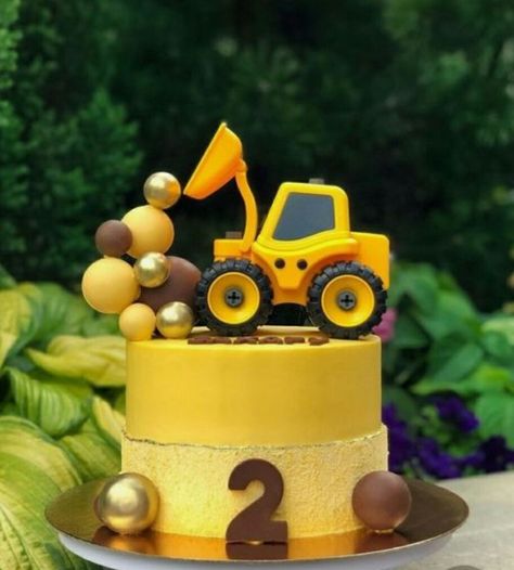 Excavator Birthday Cake, Kids Construction Cake, Cake Tractor, Construction Birthday Party Cakes, Construction Theme Cake, Excavator Cake, Digger Cake, Construction Birthday Cake, Toddler Birthday Cakes