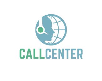 Call Center Logo design - Call Center is a combination of world circle and a people with headset. Price $99.00 Call Center Logo, Center Logo Design, Call Logo, Center Logo, Online Logo Design, 1 Logo, How To Make Logo, Messenger Logo, Call Center