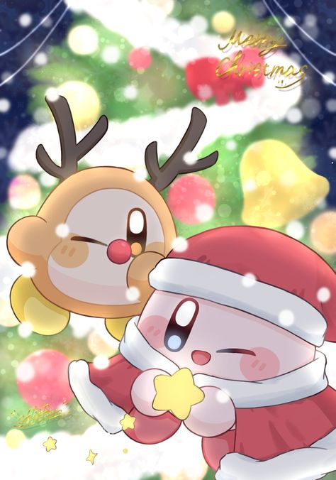 Kirby Art Nintendo, Kirby Character, Kirby Art, Cute Christmas Wallpaper, Baby Groot, Wallpaper Iphone Christmas, Kawaii Wallpaper, Christmas Wallpaper, Goodie Bags