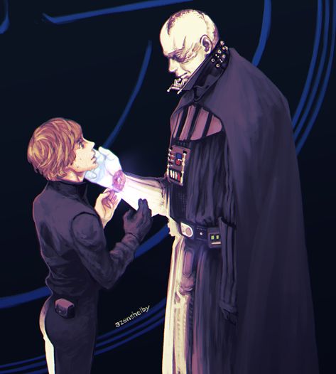 Luke Skywalker And Anakin Skywalker, Darth Vader Fan Art, Darth Vader And Luke, Vader And Luke, Anakin Darth Vader, Skywalker Family, Stars Photo, Star Wars Villains, Star Wars Luke