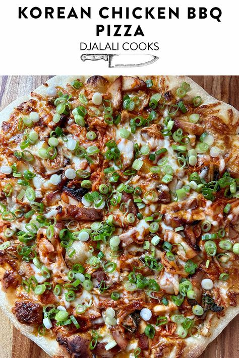 Asian Style Pizza, Korean Bbq Pizza, Asian Pizza Recipes, Cool Pizza Ideas, Gochujang Pizza, Pizza Flavors Ideas, Korean Pizza Recipe, Pizza Ideas Toppings, Pizza Toppings Ideas