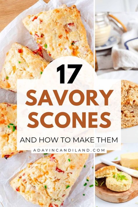 17 Savory Scones and How to Make Them Christmas Scones Recipe Easy, Holiday Scones Recipe, Master Scone Recipe, Best Scone Flavors, Scones For Tea Party, Rainy Day Baking Recipes, Savory Sourdough Scones, Savory Scones Recipe Easy, Christmas Scones Recipe