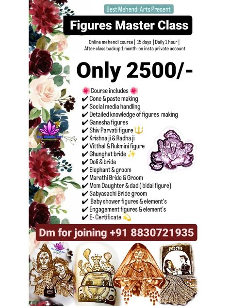 Basic Henna, Mehendi Course, Engagement Hand, Simple Mehandi, Mahendi Designs, Henna Tutorial, Word Line, Bengali Art, Engagement Hairstyles