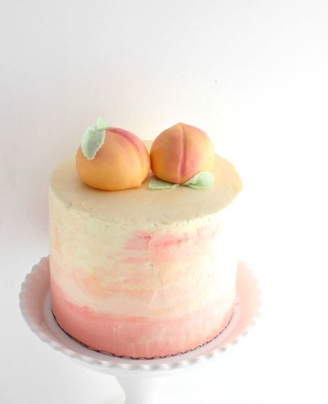 Peaches and cream cake with fondant "peaches" Peaches And Cream Cake, Moist Vanilla Cake, Peach Baby Shower, Peach Cake, Savory Cakes, Peaches And Cream, Peaches Cream, Peaches N Cream, Sweet Peach