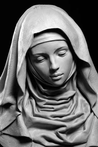 Philippe Faraut, St Gertrude, Figure Portrait, Personaje Fantasy, Stone Sculptures, Istoria Artei, Classic Sculpture, Seni Vintage, Religious Tattoos