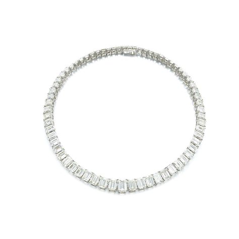 Diamond rivière necklace | Magnificent Jewels | Jewelry | Sotheby's Magnificent Jewels, Sparkly Things, Diamond Brooch, Baguette Cut Diamond, Cute Necklace, Baguette Cut, High Jewelry, Cultured Pearls, The Row