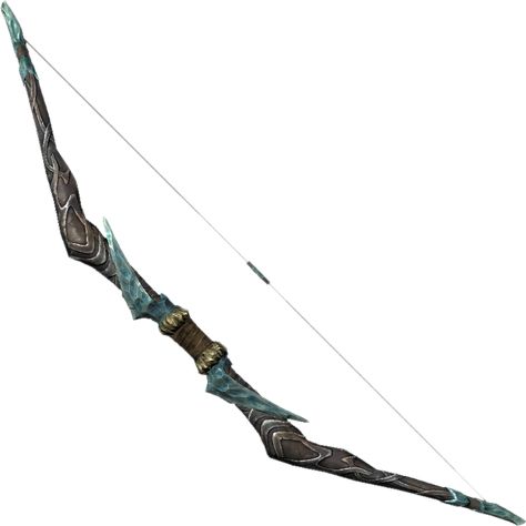 Stalhrim Bow Magic Longbow, English Longbow, D D Items, Archery Bows, Heroic Fantasy, Longbow, Best Bow, Aviation Art, Elder Scrolls