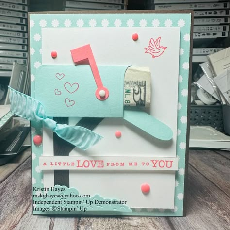 Sending Love by tblmom at Splitcoaststampers Sending Love Stampin Up Cards 2024, Stampin Up Sending Love Bundle, Stampin Up 2023-2024 Mini Catalog, Stampin Up Sending Love, Mailbox Card, Stampin Up Sending, Card Mailbox, Homemade Card Designs, Mail Man