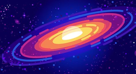 Simple, Bright, Beautiful: The Work of Kurzgesagt – arts, ink. Glow In Dark Party, Planet Drawing, Cosmic Space, Space Illustration, Galaxy Background, Epic Photos, Gundam Art, Space And Astronomy, In A Nutshell