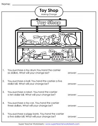 Making Change Worksheets, Counting Money Worksheets, Money Math Worksheets, Money Word Problems, Addition Words, Life Skills Lessons, 4th Grade Math Worksheets, Money Worksheets, 3rd Grade Math Worksheets