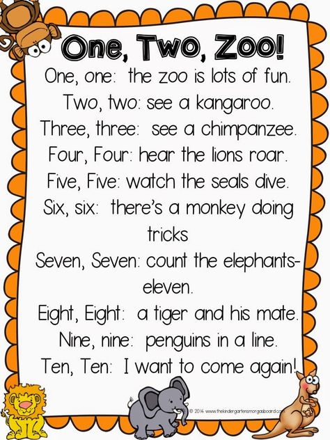 The Kindergarten Smorgasboard:SO MANY DAGGUM FREEBIES! Zoo Songs, Zoo Lessons, Zoo Animals Preschool, Preschool Zoo Theme, Preschool Poems, Zoo Preschool, Zoo Activities, Kindergarten Smorgasboard, Dear Zoo