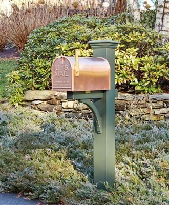 Walpole Outdoors Mailbox Installation, Rustic Mailboxes, Walpole Outdoors, Mailbox Garden, Mailbox Makeover, Outdoor Shower Enclosure, Mailbox Landscaping, Vinyl Pergola, Diy Mailbox